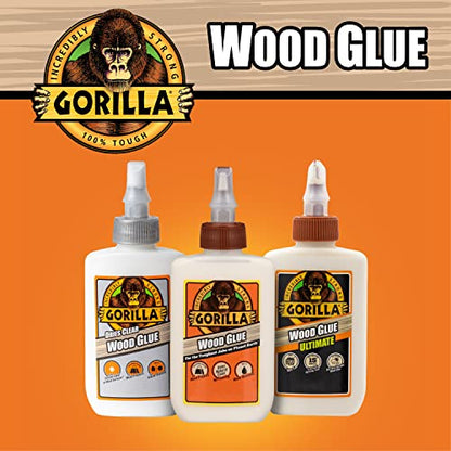Gorilla Dries Clear Wood Glue, Water Resistant, 4 oz Bottle, 2-Pack - style: Clear