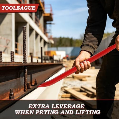 TOOLEAGUE 14-Inch Heavy Duty Alignment Pry Bar, Connecting Bar - size: 14"（1pc）
