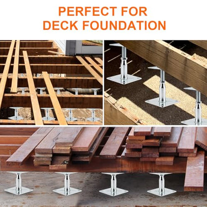 2 Pack Adjustable Support Jack for The Floor,Deck Foundation,Post Floor Joist Jacks,RV Step Stabilizer,Mini Screw Jack- Post 3.5" to 6" - size: 2Pack/3.5-6inch