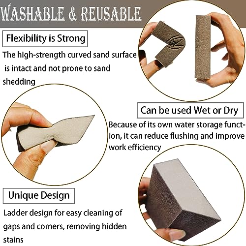 6 Pack Sanding Sponge, 100 Grit Sanding Blocks Assortment,Washable and Reusable for Wood Drywall Metal Home(100 Grit) - style: 100 Grit