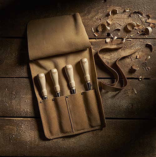Stanley 1-16-791 Chisel-Set Sweetheart (4-piece), Silver/Tan Brown