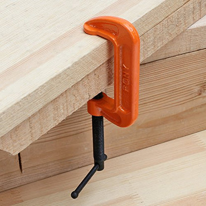 PONY Malleable Iron C-Clamp Set, 3-Piece, (1", 2", 3") - size: 1"+2"+3"