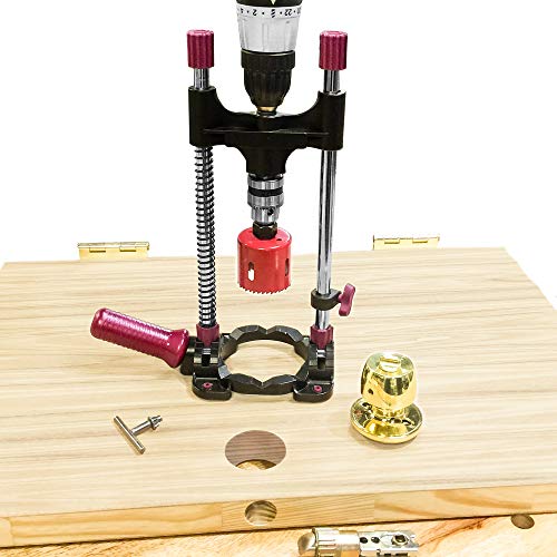 Milescraft 1318 DrillMate Portable Drill Guide - Multi-Angle Drill Guide Attachment & 8408 CenterFinder - Center Scriber and Offset Measuring & Marking Tool