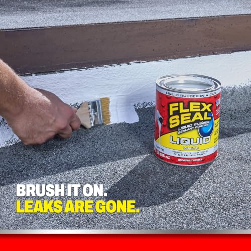 Flex Seal Liquid Rubber Sealant Coating, Waterproof, White, 32 oz - color: White, size: 32 oz