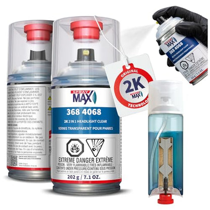 SprayMax 2K 2in1 Headlight Clear Coat | Headlight Restoration Spray