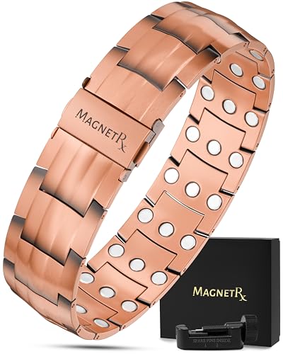 MagnetRX® 3X Strength Pure Copper Magnetic Bracelets for Men (Legacy) - color: 3X Legacy