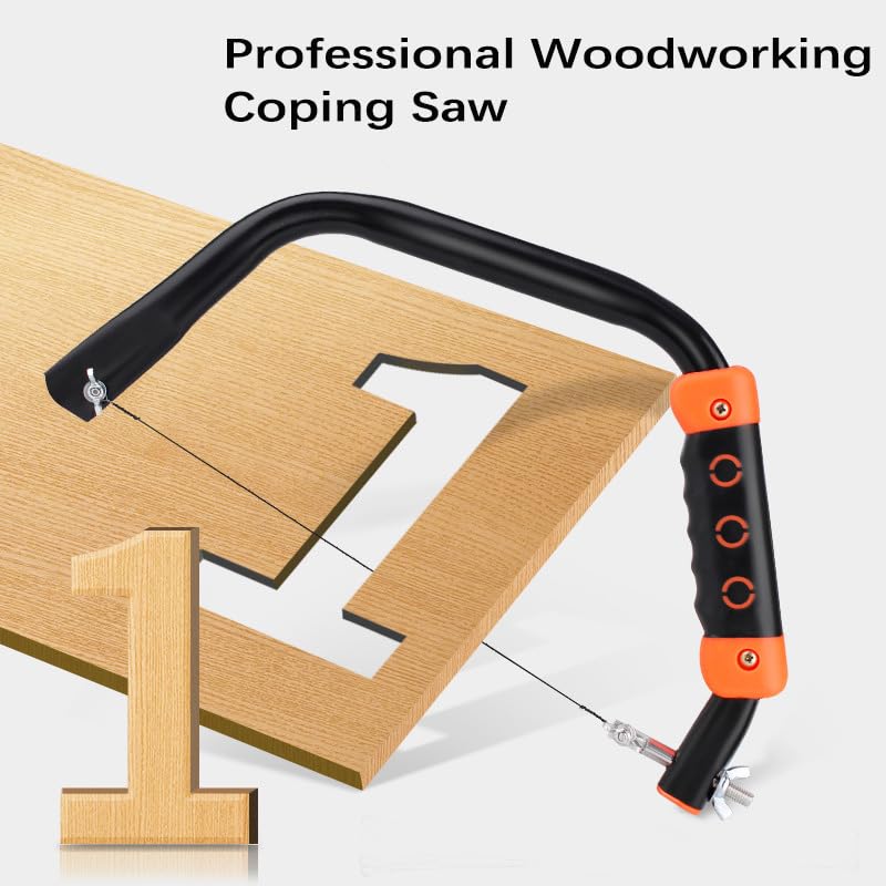 15-Inch Coping Saw Kit with 20 Spiral Blades for Home Improvement Use