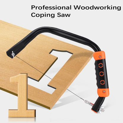 15-Inch Coping Saw Kit with 20 Spiral Blades for Home Improvement Use
