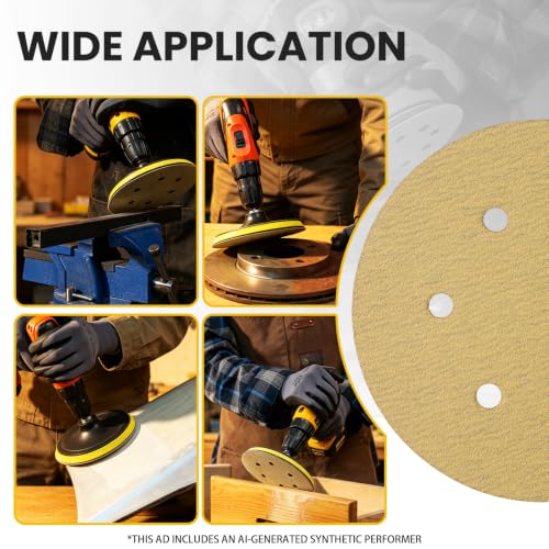 30 PCS 6 Inch Sanding Discs for Random Orbital Sander 6 Hole Hook and Loop Sandpaper 60 80 100 120 150 180 220 320 400 600 800 1000 Grit Round Sand Paper - style: 6 Hole 60-1000 Grit