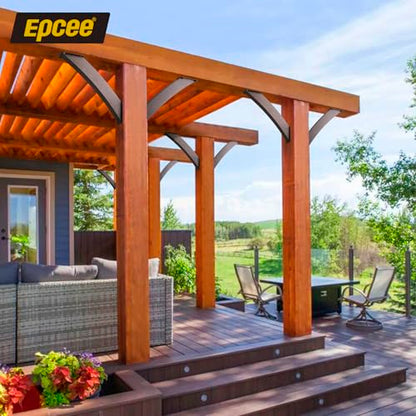 Heavy Duty 45 Degree Angle Support Bracket 4"×4" (Actual: 3.2"×3.2") Wood Beam Support Hardware Degree Post Bracket for Gazebos Pagola Porches 12Pcs - size: 4"×4"