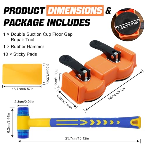 Floor Gap Fixer Tool with Dual Vacuum Suction Cups,Tool to Fix Floor Gaps