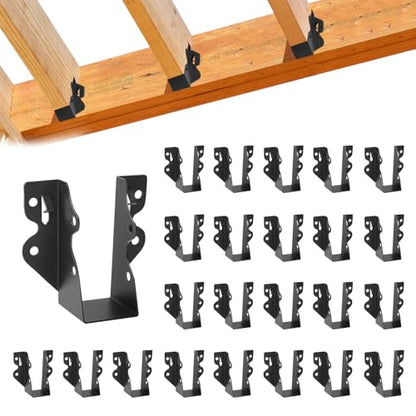 24 Pcs 2"x 4" Joist Hanger|Q235B Steel Face Mount Joist Hangers - size: 24 Pcs, style: 2"x 4"