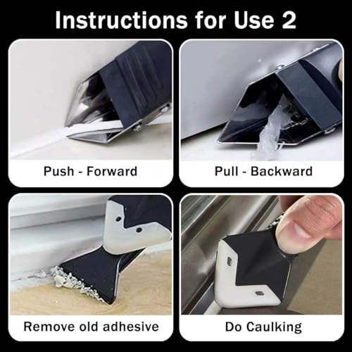 Caulk Remover Tool set 3 in 1，Silicone Caulking Sealant Smoothing