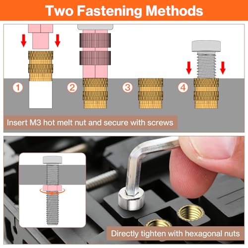 Preciva Threaded Inserts Screw Kit, M3 Heat Set Insert Tool for 3D Printing - size: M3