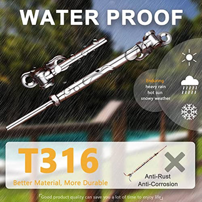 WAYSKA 36 Pairs T316 Stainless Steel Cable Railing Kit Fit 1/8" Wire Rope - size: 1/8 Inch(36 Pairs), style: Fit for 1/8" Wire Rope