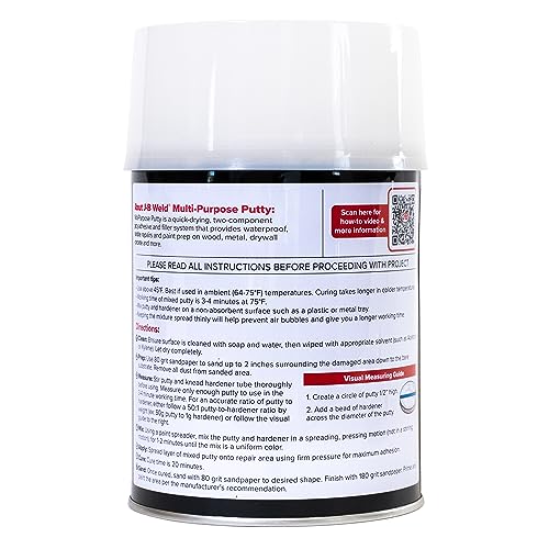 J-B Weld Multi-Purpose Putty - Quart - Home Exterior & Interior - size: 0.25 Gallon