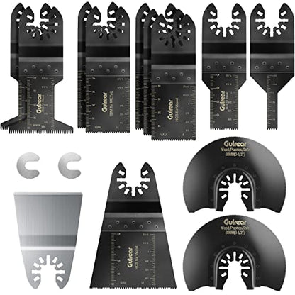15PCS Universal Oscillating Tool Oscillating Saw Blades, Oscillating Multitool Quick Release Saw Blades for Wood Metal Plastics, for Dewalt and Bosch, Ideal Tool for DIY Enthusiasts and Detailing Work - style: 15pcs oscillting tool saw blades