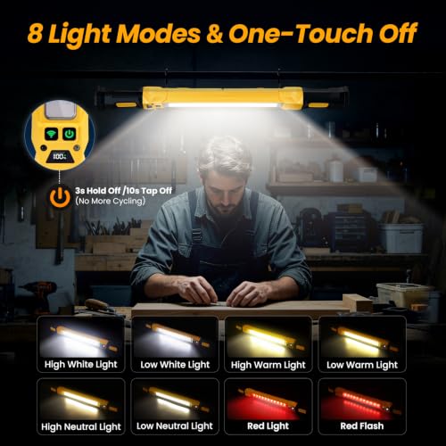 2Pack Magnetic Under Hood LED Work Light Bar with Motion Sensor