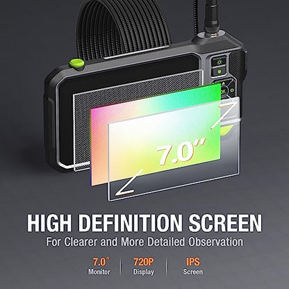 Teslong NTS700 Triple Lens Borescope with 7" 720P IPS Screen