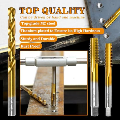 M2.5x0.45 Tap & 2.05mm Drill Bit for Metal,M2 HSS Metric Drill and Tap Set - size: M2.5 x 0.45 Tap, 2.05mm Drill