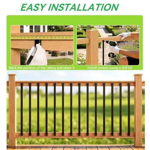 Metty Metal 60 pcs 32.25'' Deck Balusters Rust Resistant Deck Railing - size: 32.25 inch