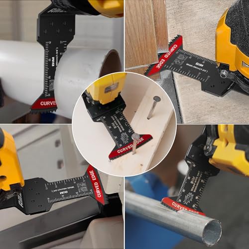 AMZWEI 10PCS Bi-Metal Oscillating Tool Blades for Metal Cutting
