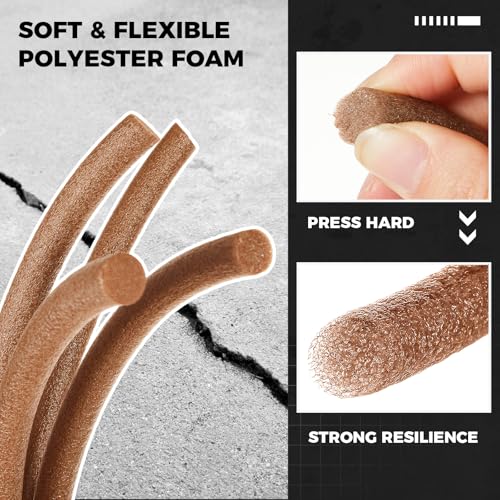 MotiMind Foam Backer Rod for Gap, 1/2 Inch X 25 ft, Brown, 1 Roll - color: Brown, size: 1/2 Inch X 25 ft