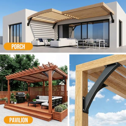 45 Degree Angle Support Brackets for 4"×4" Post,8pcs - size: 4"x4"-8 Pack