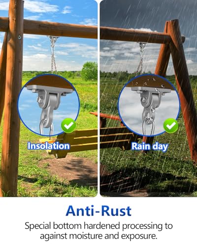 Heavy Duty Swing Hangers, Indoor-Outdoor Hooks, 2-Pack - color: 2 Pack Silver