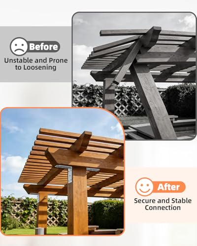 Heavy Duty L Brackets, 5x5 Inch, 300 LBS, Galvanized, 8 Pack - color: Galvanized-8PCS