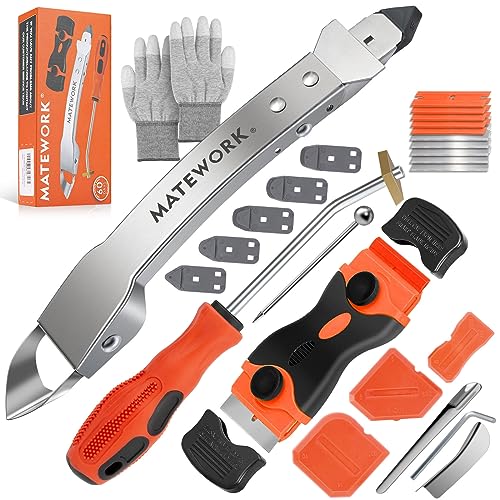 Matework Complete Caulking Tool Kit, 4 in 1 Stainless Steel Caulk Remover - color: Silver