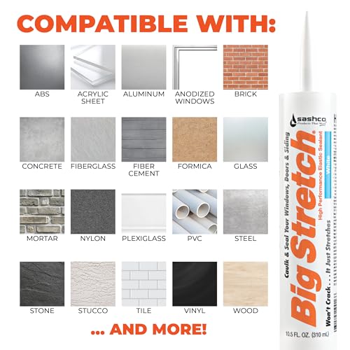 Sashco Big Stretch 10.5 oz High Performance Elastic Sealant, Sandstone (Pack of 1) - color: Sandstone