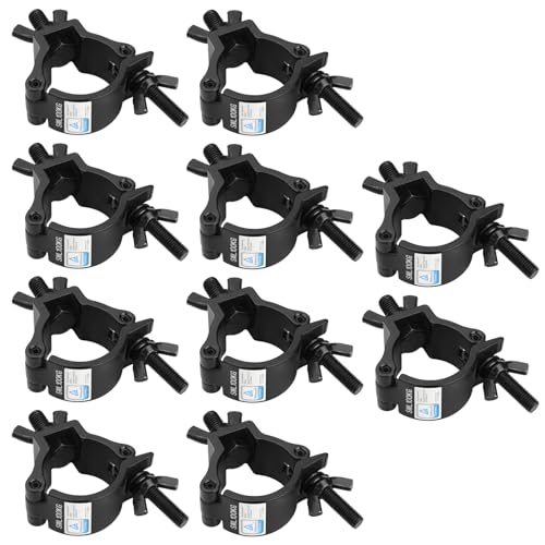GBGS 10 Pack Black OD 2"Truss Clamps for DJ,Stage Light,Max Load 220lbs