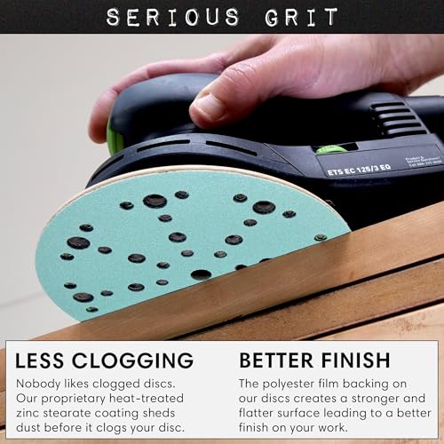 Serious Grit - 6-Inch 49-Hole P800 Grit Sanding Discs - 50 Pack Box - size: 800 Grit