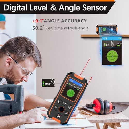 Stud Finder Wall Scanner 3IN1 Stud Detector Beam Detector Laser Rangefinder - color: Red