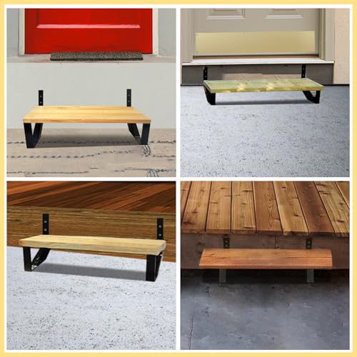 1 Step Metal Stair Step Steel Riser Stringers for 12.0" Height Deck, 2Packs - size: 1 Step