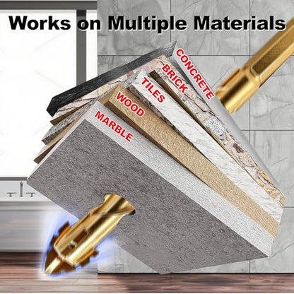 10pcs Masonry Drill Bit Set and Concrete Drill Bit Set, 1/8"-1/2" - size: 10 pack 1/8"-1/2"