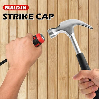 TOOLEAGUE Utility 8" Pry Bar Set with Strike Cap Handle, 2Pcs - size: 8"