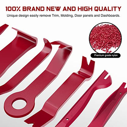 Nilight 238Pcs Trim Removal Tool, Auto Push Pin Bumper Retainer Clip Set - color: 238 Clips+ Remover Tools Red