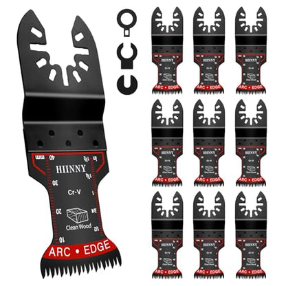 Japanese Tooth oscillating Tool Blade, 10 PCS Arc Edge Multitool Blades,Multi Tool Blades for Wood,Clean Cut for Wood Plastic