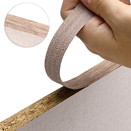 Skelang Walnut Wood Veneer Edge Banding Preglued Iron-on with Hot Melt Adhesive Edgebanding Flexible Wood Tape (3/4"×50') (Pack of 2) - size: 3/4" x 50' (Pack of 2)