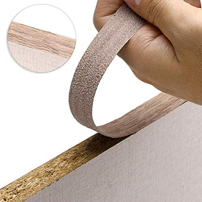 Skelang Walnut Wood Veneer Edge Banding Preglued Iron-on with Hot Melt Adhesive Edgebanding Flexible Wood Tape (3/4"×50') (Pack of 2) - size: 3/4" x 50' (Pack of 2)