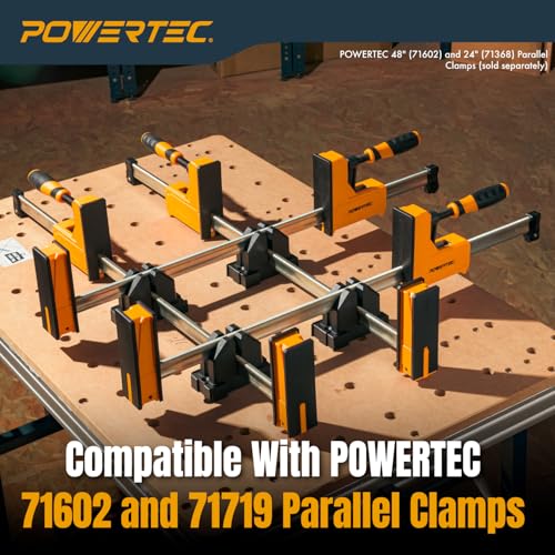 POWERTEC Parallel Clamp Blocks, 4 Pack - for Cabinet Door & Frame Gluing, Compatible with Most Standard Parallel Clamps, Works As Wall Mountable Storage Solution (72155) - style: Parallel Clamp Blocks (4PCs)