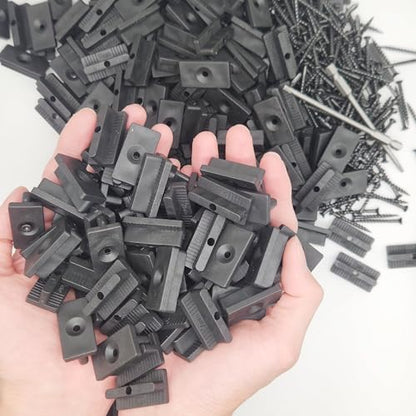 Universal Hidden Deck Fasteners - Composite Decking Clips & Plastic Hidden Fasteners with Screws, 500 Per Box for 260 SQ.FT.