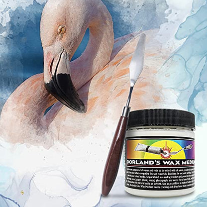 Jacquard 4 oz Dorlands Wax Medium for Watercolor Bundled with Palette Knife