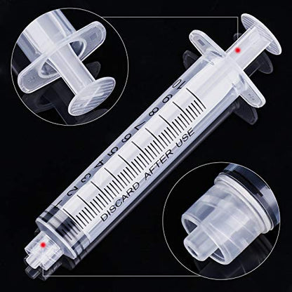 TecUnite 10 ml 20 Pack Plastic Syringes Without Needle for Liquid and Craft - size: 10 ML