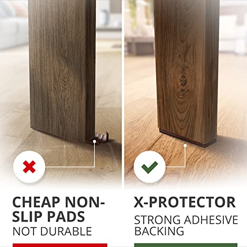 X-PROTECTOR Non-Slip Furniture Pads 8 PC 1.5”x 5” Rubber Furniture Grippers - size: 1.5 x 5 inch 8 Rectangular