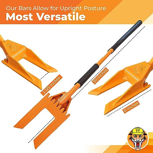 30” Demolition Pry Bar & Crowbar – Oval Handle Wrecking Bar for Ceiling & Wall Demo – Heavy Duty Nail Puller Tool for Contractors, Firefighters & Home Renovations - size: 30" Oval
