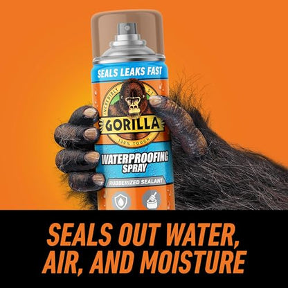Gorilla Waterproofing Spray, Clear, 14 oz, 2-Pack, Flexible Sealant - color: Clear, size: 2 - Pack