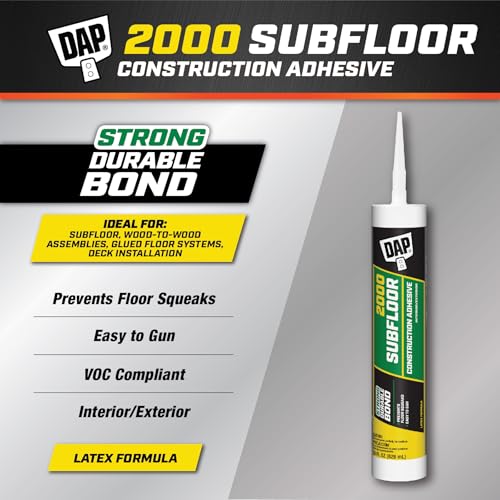 DAP 2000 Subfloor Construction Adhesive, Light Tan, 28 oz (7079827042)